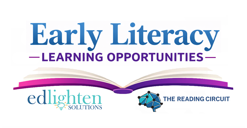 Early Lit Learning Opportunities and EdLighten and TRC logos